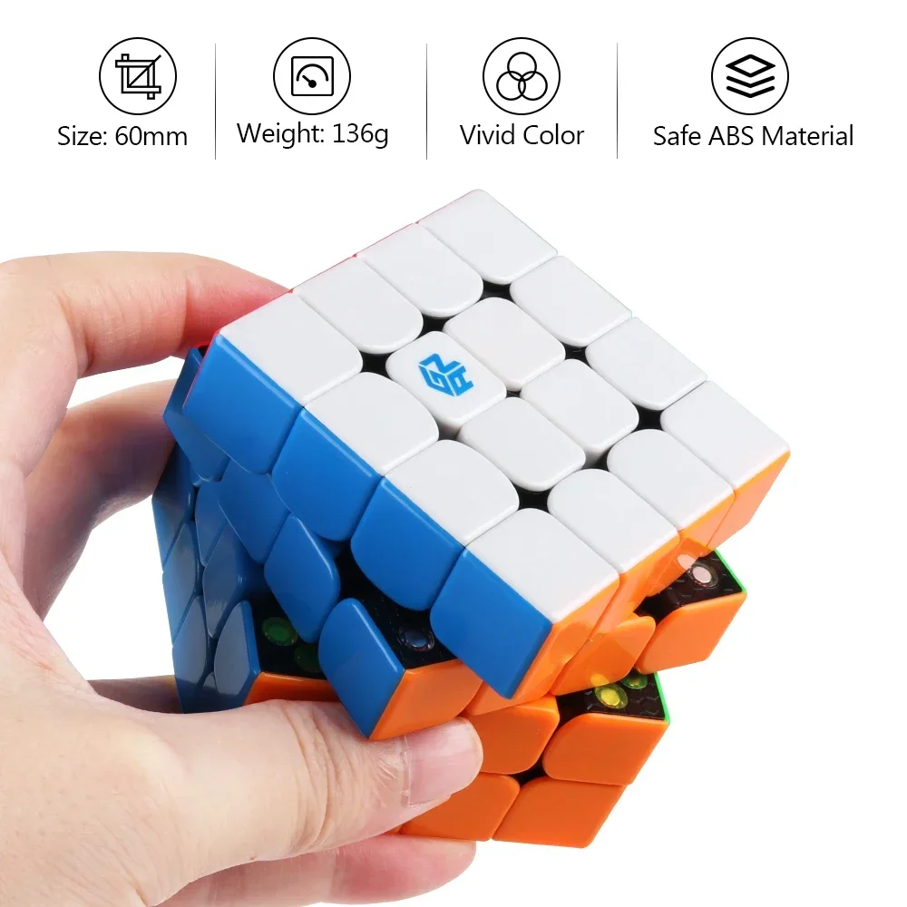 [CubeFun]GAN460M Magnetic 4x4x4 Magic Cube GAN460 M 4x4 Speed Cube GAN 460 M magnetic magic cube GAN 460 M Educational Toys