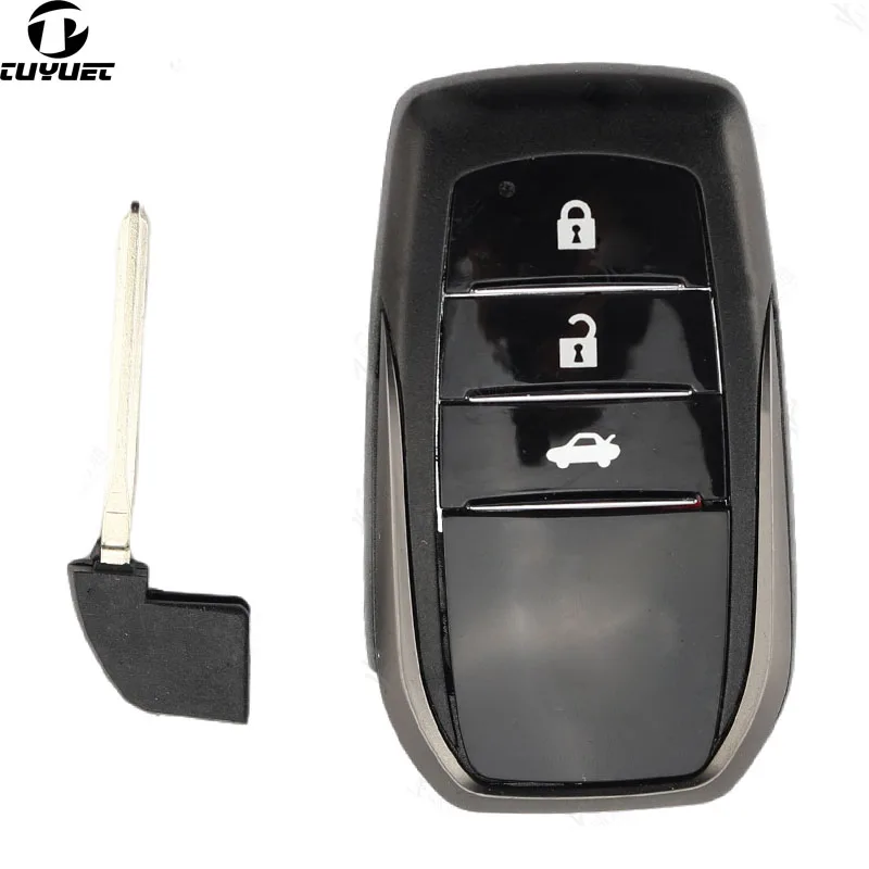 Updated Smart Remote Key Shell for Toyota Crown Reiz Camry (Board 5290) Modified Smart Key Blanks With Emergency Key Blade
