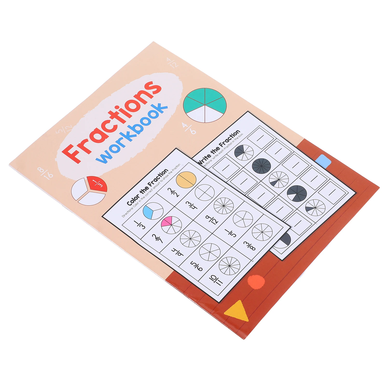 Fraction Learning Math Score Training Book Kids Educational Manipulatives Montessori Materials School Supplies