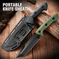 BK 18 Tactical Fixed Blade Knife Nylon Fiberglass Handle Wilderness Hunting Survival Knife Outdoor Camping Tools Kydex Sheath