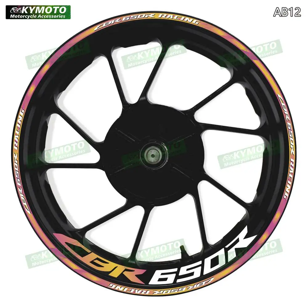 For Honda CBR650R CBR 650R motorcycle accessories 17-inch front and rear wheel gradient stickers fairings and wheel hub decorate 5