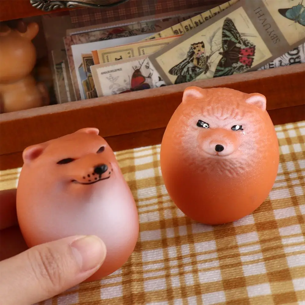 Dog Egg Shiba Lnu Dog Egg Mold Squeeze Small Animal Dog Egg Figurka zabawek Śmieszne powolne odbicie Dog Egg Pinch Toys