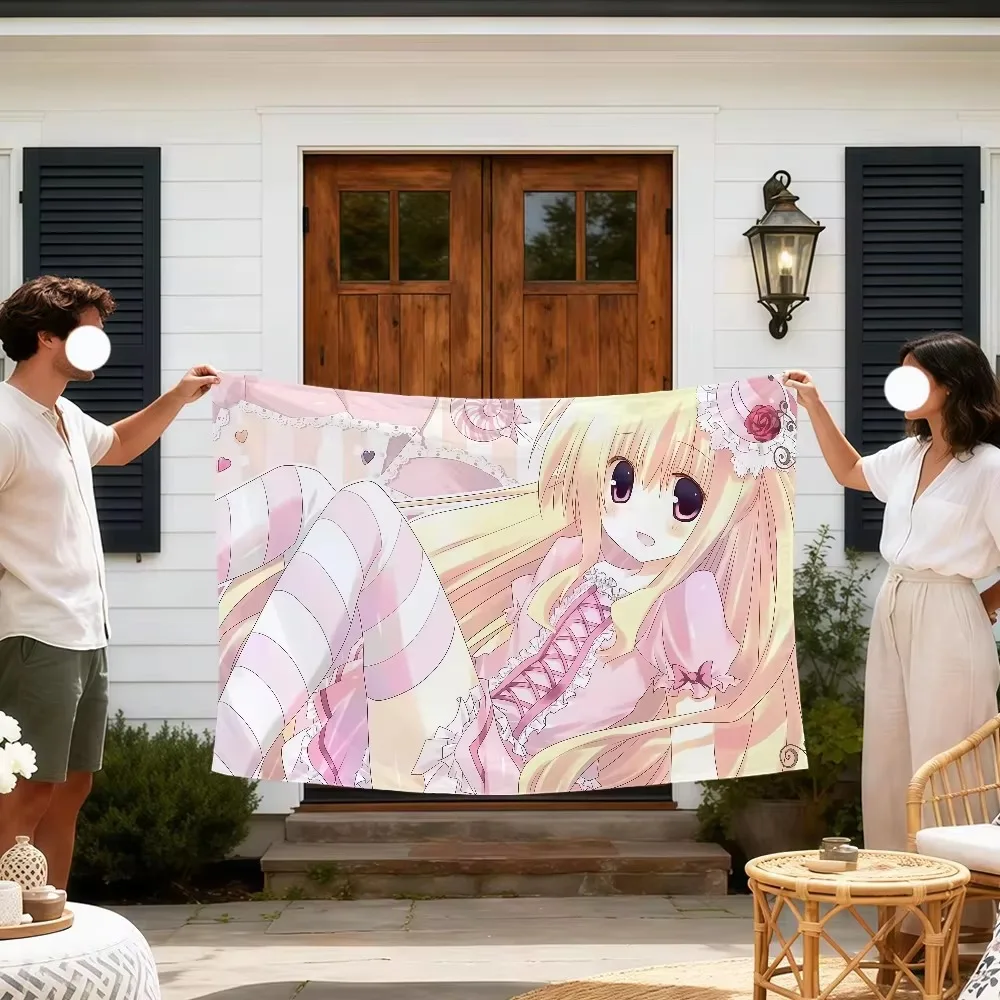 Moe Anime Girl Group Tapestry Girl Group Party Cutecore Girls Wall Hanging Decor Suitable For Bedroom House Dorm Decor
