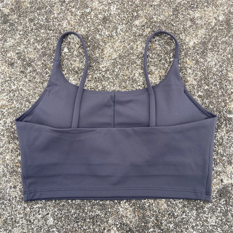 Backless Sports Bra Gym Workout Top Thin Strap Yoga Vest Women High Support Fitness Bralette Push Up Running Padded Underwear image 6