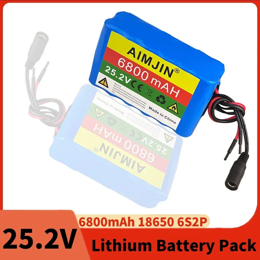 

25.2V 6S2P 6800mAh 18650 Lithium Battery Pack with BMS for Moped + 2A charger