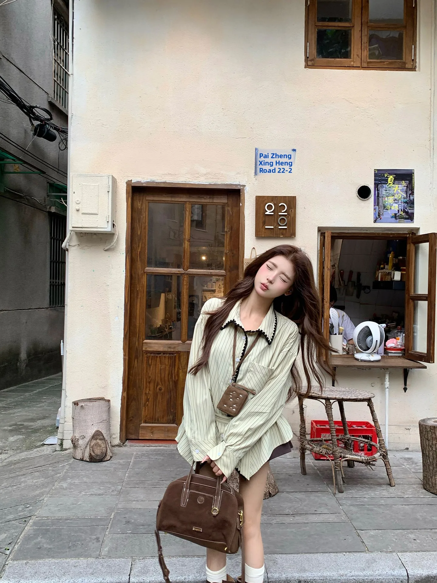 

Для похудения полосатый irt женский корейский Sle весенний новый Seven Simp Slip Waist irt Commute Sle Regular Sve Long irt