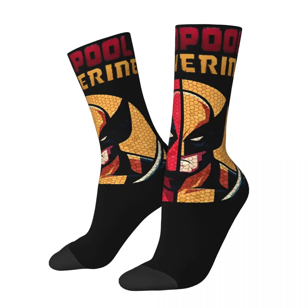 Women Lovely Socks Deadpool & Wolverine Movie D&W Accessories Soft Superhero Socks Suit For All Season