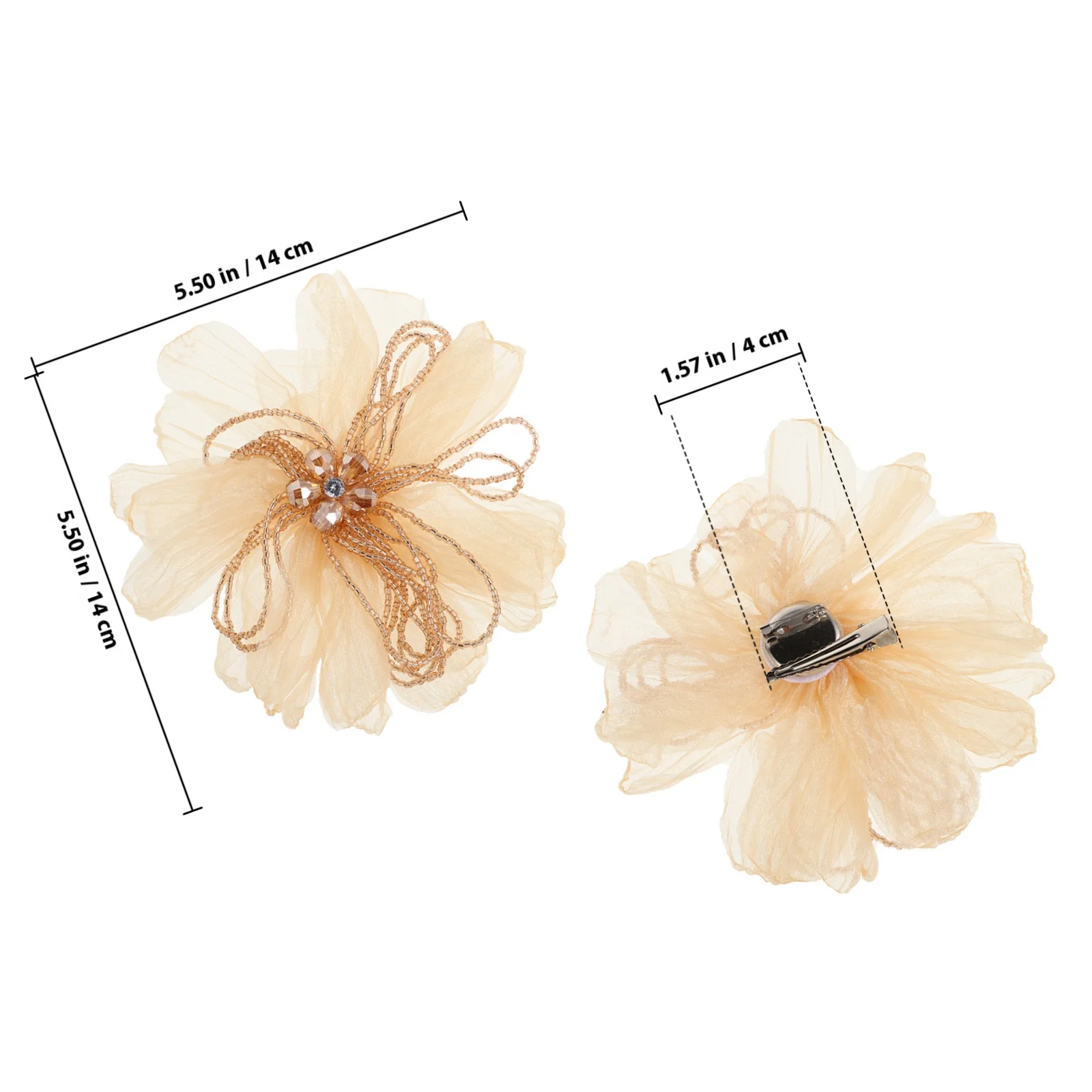 دبوس بروش على شكل زهرة من القماش للنساء دبابيس بلوم صناعية أنيقة للفساتين دبوس ملابس أنيقة للمناسبات الرسمية غير الرسمية #6