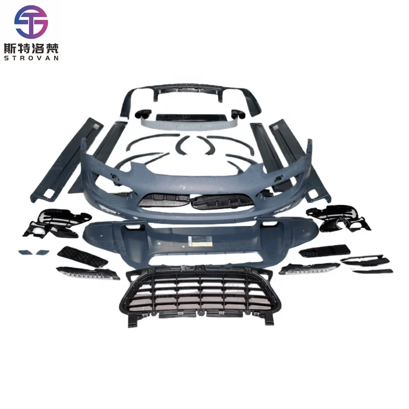 STLF For Porsches 11-14 Cayenne Modified GTS Front Bumper Cayenne TURBO Large Surround Kit