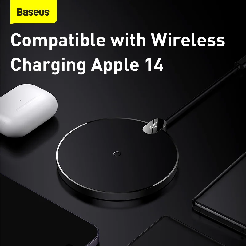 Baseus Digital LED Display Gen 2 Wireless Charger 15W Black