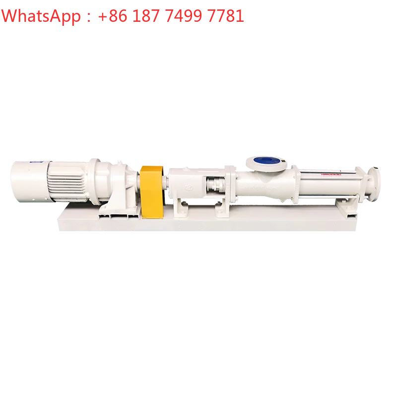 High Pressure Sludge Feed Screw Pump Steel Structure Filtration Pump 5-30m/h Productivity 3 440V Industrial Pump 1 Year Warranty