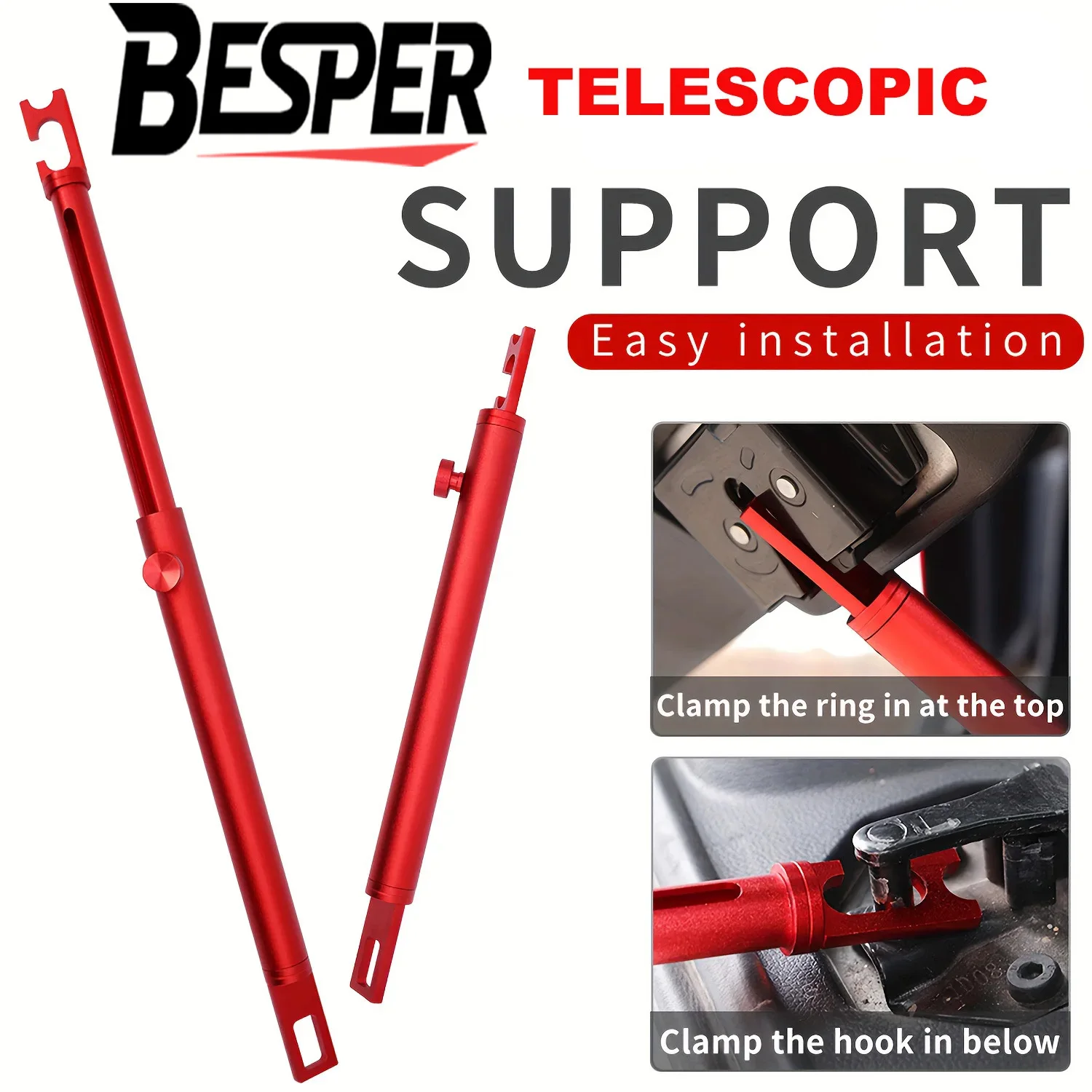 Telescopic Car Dent Repair Support Bar Aluminum Alloy Ideal for Polishing, Trunk/Door/Hood Fixing, Vehicle Repair Tools