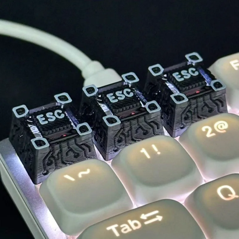 

Оригинальные кейкапы ESC OEM R4, высококачественные, ручной работы, с полым дизайном и эффектом капельного клея, аксессуары для механических клавиатур с переключателями MX