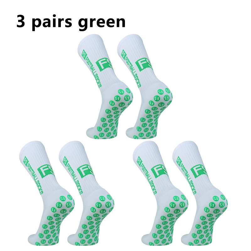 3 pairs New 2023 Men Women Colorful Letter Football Socks Breathable Sports Silicone Non slip Grip Football Socks