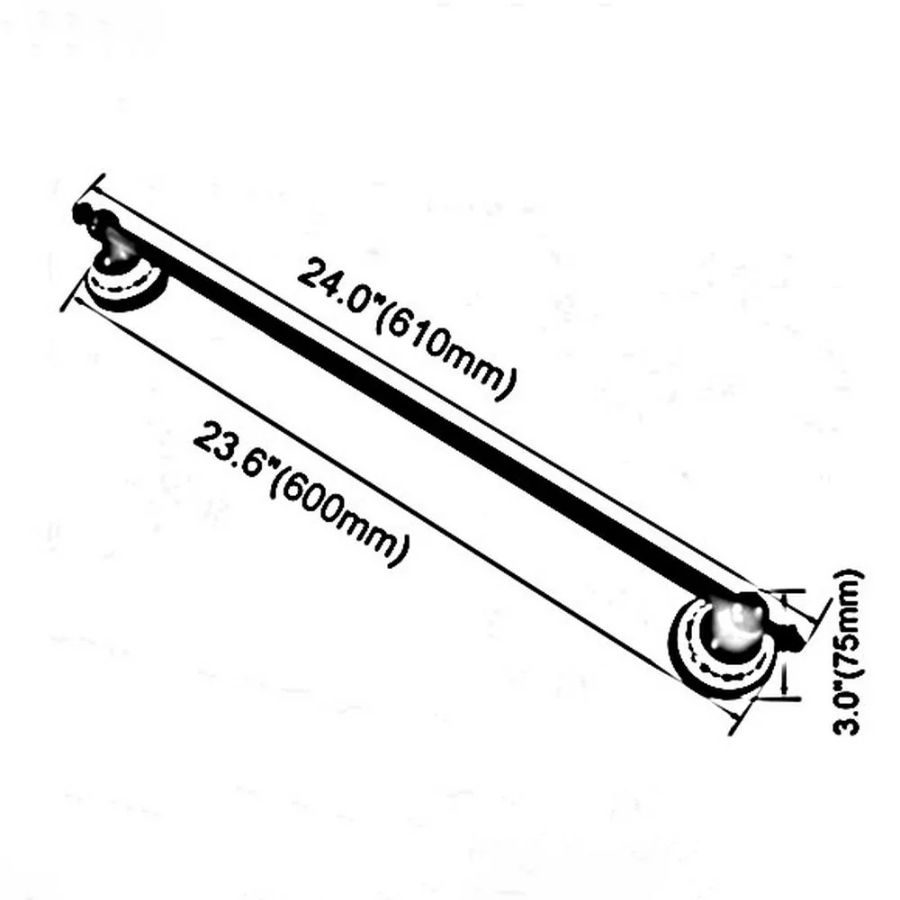 Wall Mounted Black Oil Rubbed Brass Bathroom Single Towel Bar Towel Rail Holder Bathroom Accessory mba057