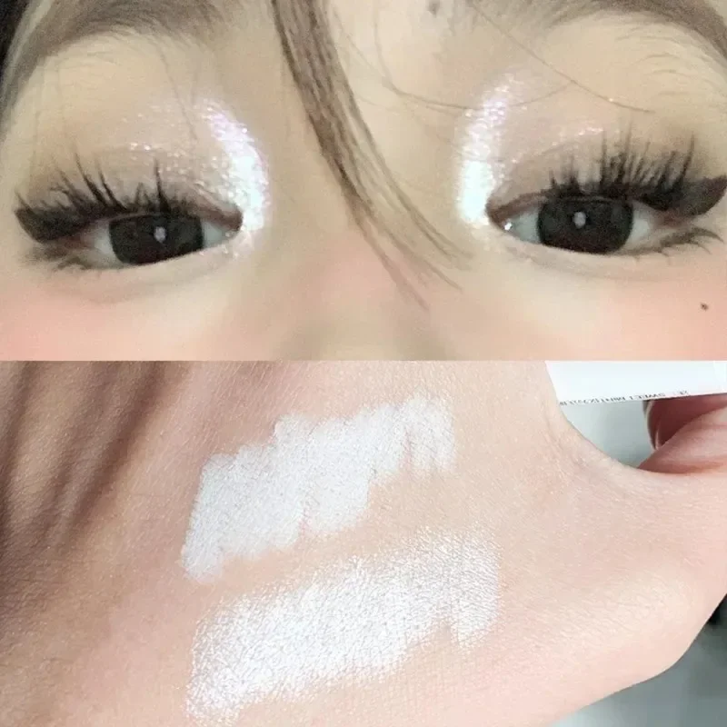 Crayon Eyeliner à Paillettes Blanches, Perle 256, Éclaircissant les Yeux, Tête Couchée, Ver à Soie, Surligneur Imperméable, Bâton de Fard à Paupières, Cosmétique