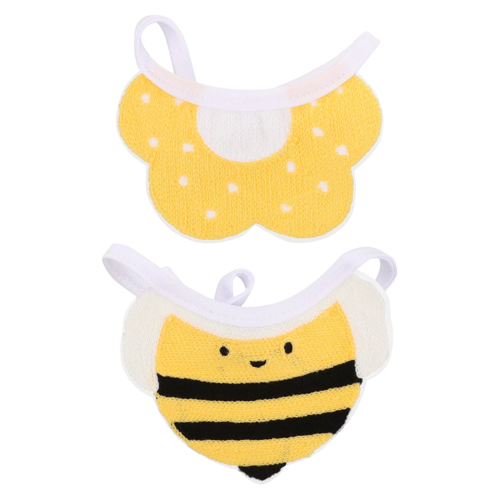 

2pcs Pet Saliva Towel Dog Scarf Adjustable Small Dogs Bib Accessory Puppy Dog Bib Decor Outdoor Bandana Collar