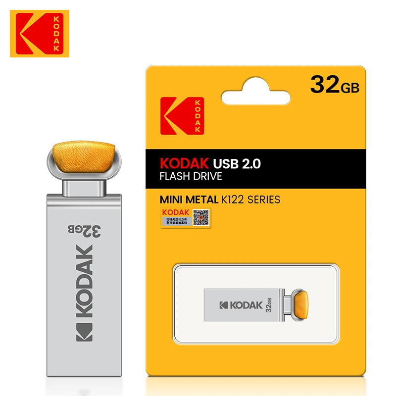 KODAK Mini metal USB Flash Drives lanyard for keys pen drive USB2.0 thumb drive 16GB 32GB 64GB for car laptops destops MacBook