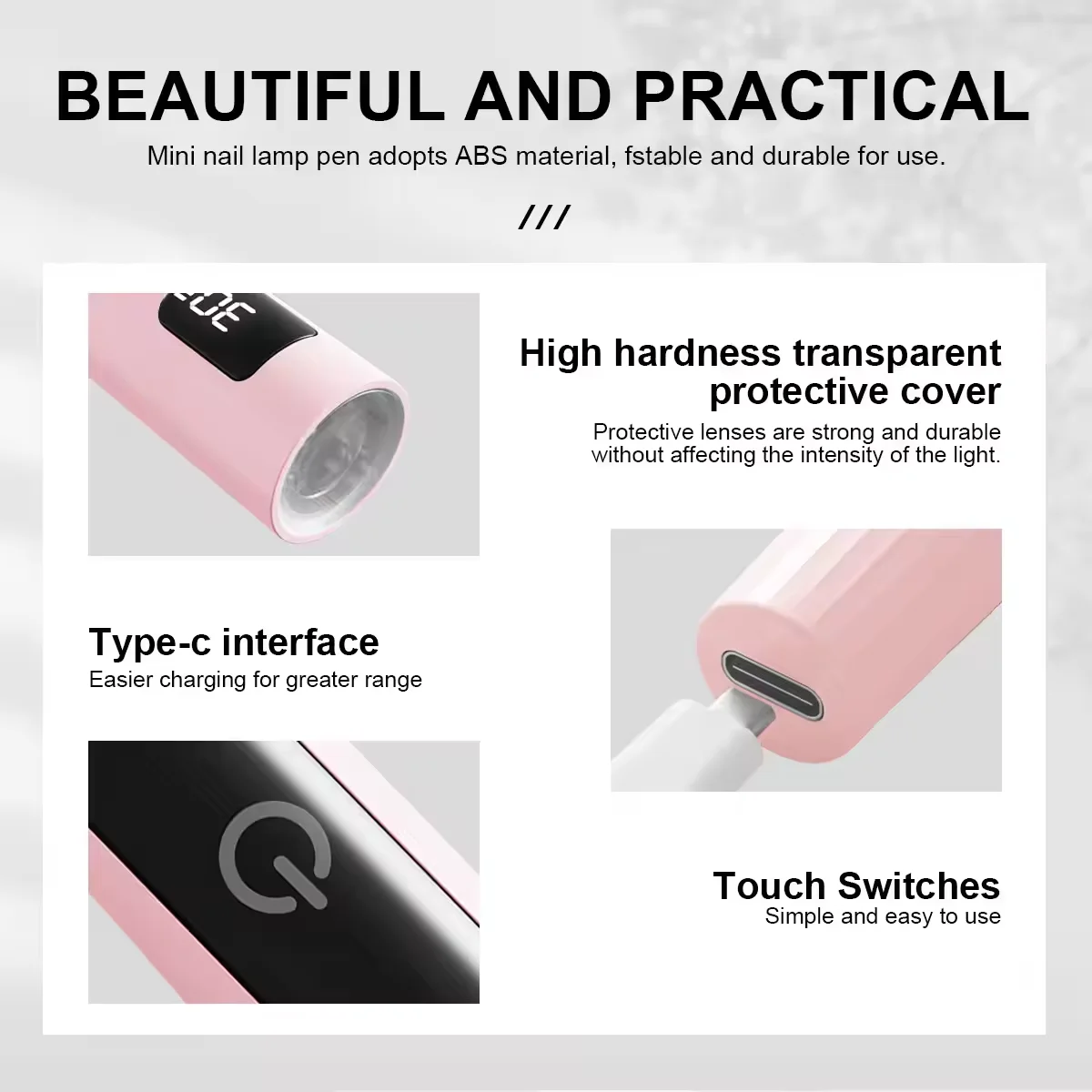LINMANDA Handheld UV Nail Lamp Nail Dryer Portable Nail Lamp with Display Screen Suitable for Home DIY and Professional Salon view 4