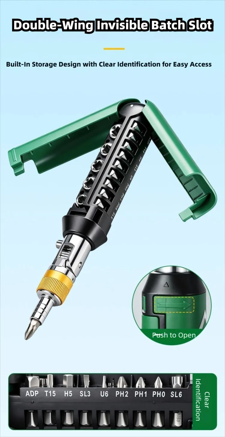 14-in-1 Multifunktions-Ratschenschraubendreher-Set, magnetische Schraubendreher-Bits, Handwerkzeug für Reparaturen, Schraubendreher-Bit-Set für Heimwerker – Detail 4