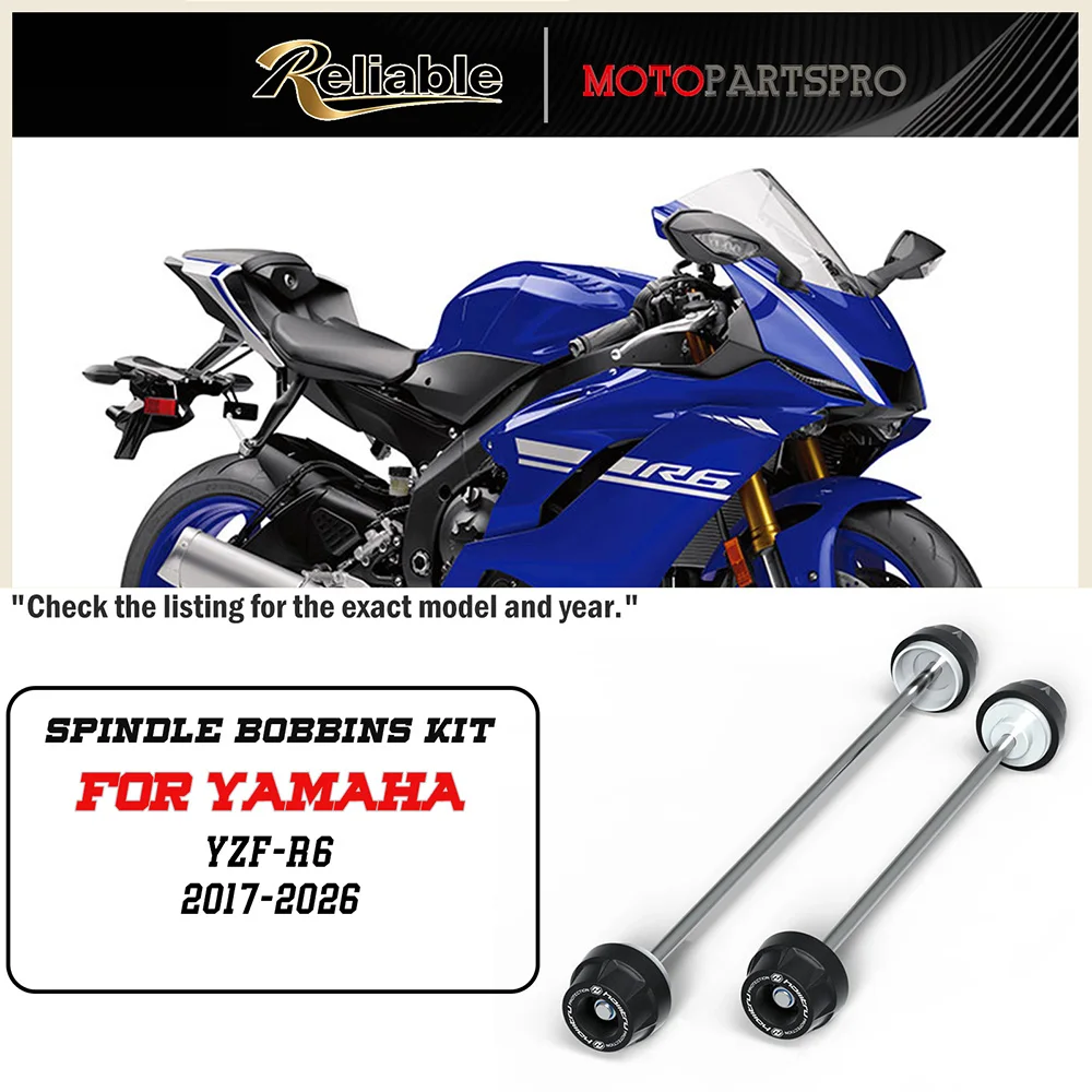 

For YAMAHA YZF R6 2017-2026 Front Rear Wheel Axle Fork Crash Slider Motorcycle Front Rear Swingarm Motorcycle Wheel Protector