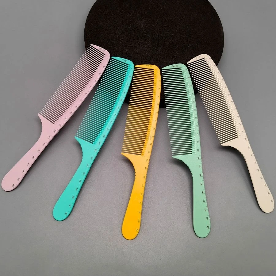 Professioneller Flachkamm mit Griff für Friseursalons, Haarschneidekamm für Herren-Kurzhaarfrisuren, Friseur-Haarbürste – Detail 1