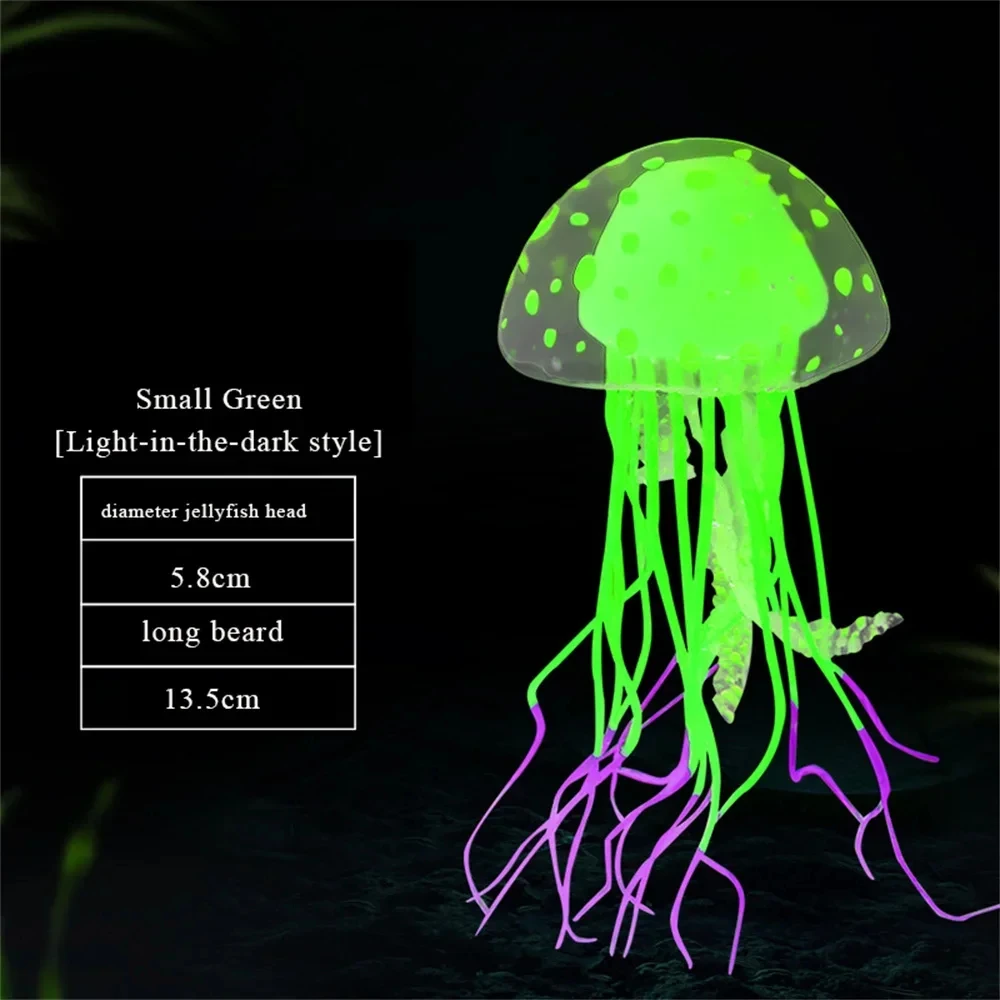 Artificial Swim Luminous Jellyfish Aquarium Decoration Fish Tank Luminous Underwater Live Plant Ornament Aquatic Landscape