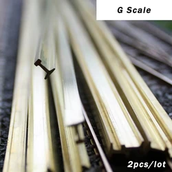 2pcs G Scale Railway Train Steel Track Rail Model 1:22.5 Railroad Layout Kits Sandtable Diy Model Making for Diorama Length 50cm