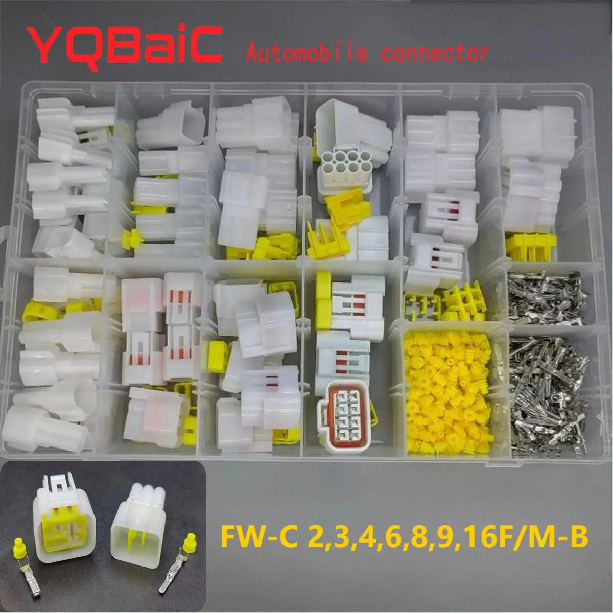 2.3 KIT 2 3 4 6 8 9 16Pin Female Male FW-C For Furukawa Auto Connector Waterproof Electrical Plug Connector 12444-5504-2