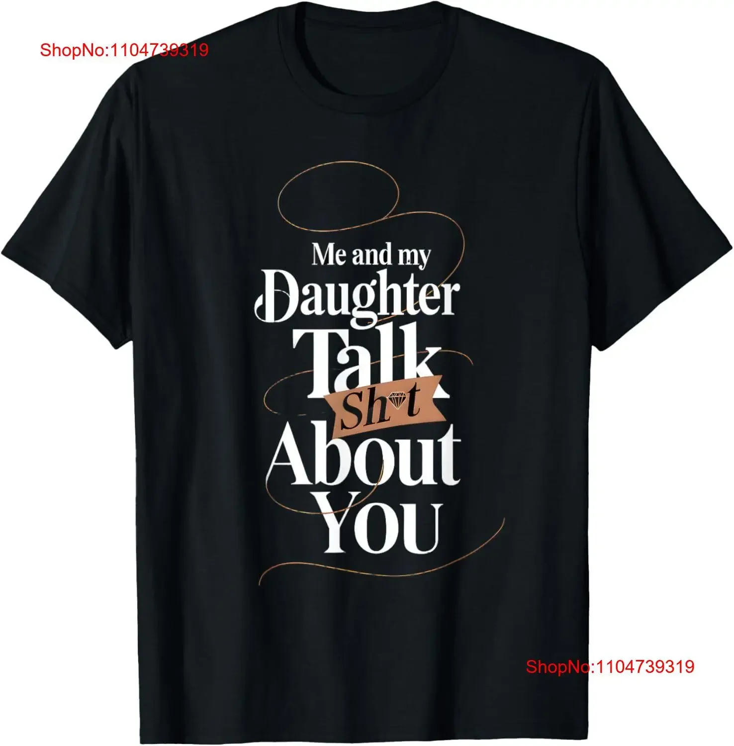 Me y mi hija habla de te camiseta de Humor vintage lavada ropa de calle Unisex ropa de diseñador cómoda y versátil