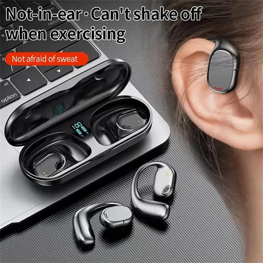 New Wireless Headphones Bone Conduction Waterproof Open Ear Hanging Headset Noise Canceling Stereo Headphones For Android IOS