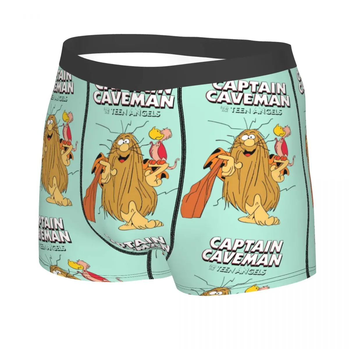 Vintage Cartoon Man\'s Boxer Briefs Underpants Captain Caveman Cavey Highly Breathable High Quality Gift Idea