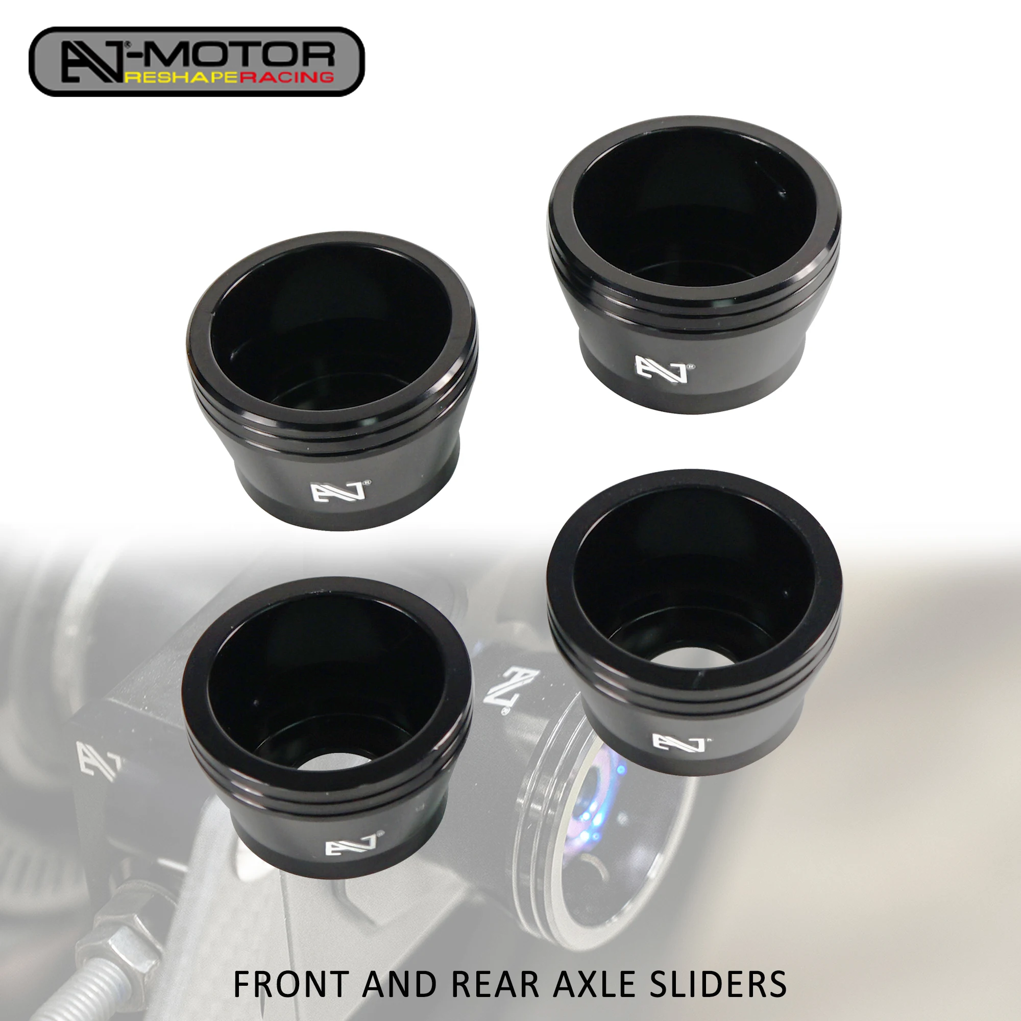 AJ-MOTOR مزلقات المحور الأمامي والخلفي للدراجة النارية لـ Kawasaki Ninja 400 Ninja 500 Z400 Z500