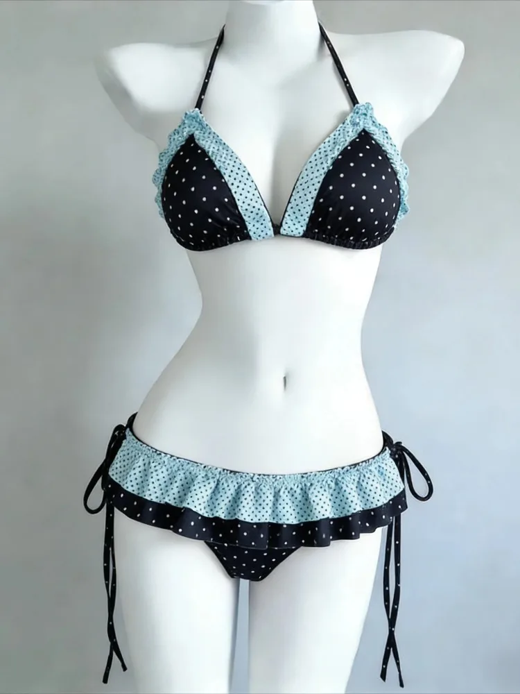 Fairy Sweet High Waist 2-Piece Split Bikini Set for Women 2026 - Print Trendy Swimwear Chic Beach Vacation Summer Party Fashion