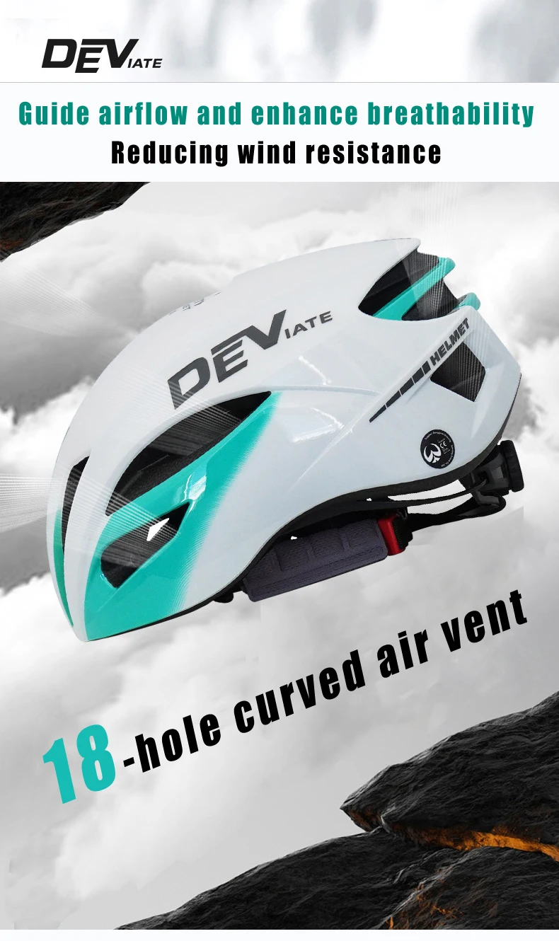DEVIATE Fahrradhelm für Männer und Frauen, Mountainbike- und Rennradhelme, ultraleichter Sicherheitsfahrradhelm, Casco Ciclismo, Capacete De Ciclismo – Detail 3
