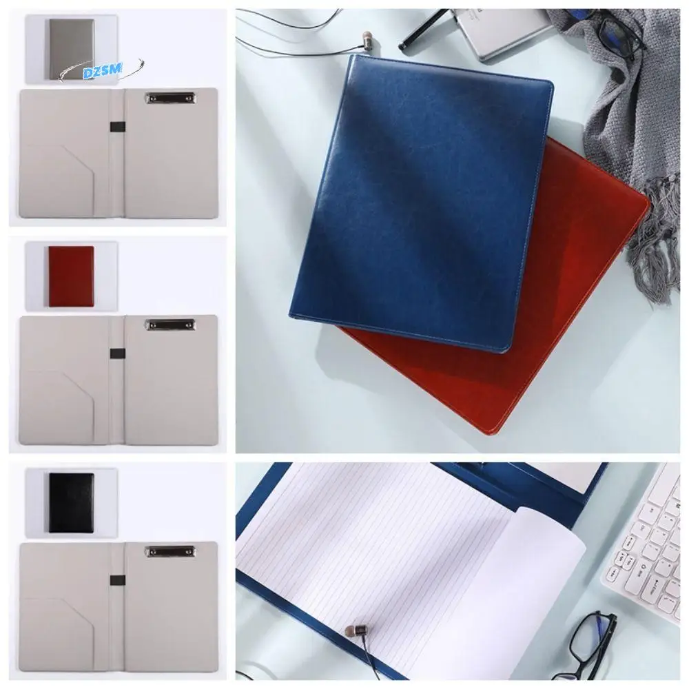 

A4 File Folder Business Writing Clipboard Paper Organizer Memo Clipboard Manager Signature Board PU Leather Durable