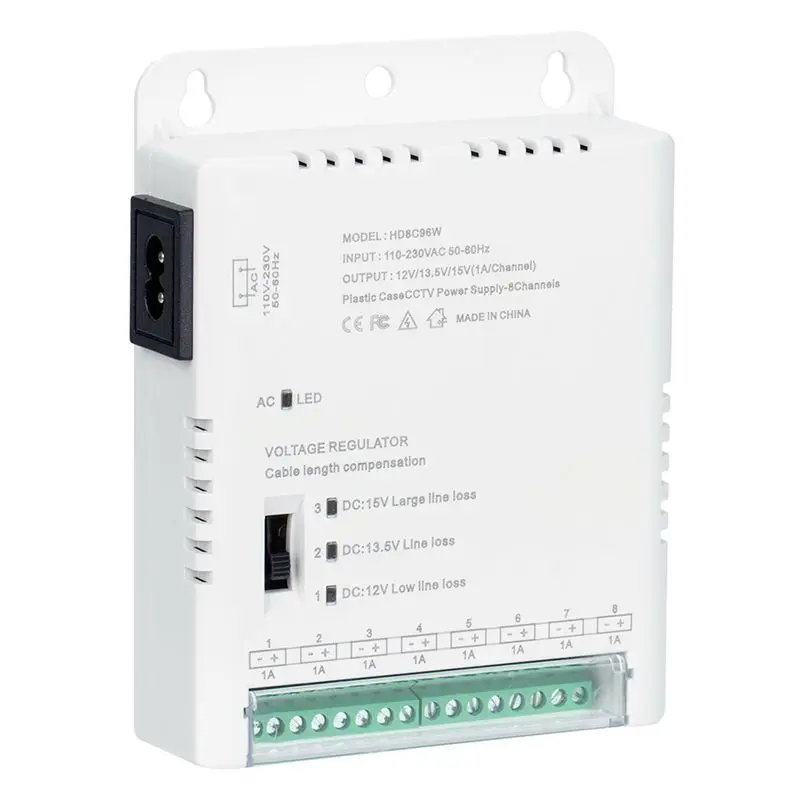 B03B-CCTV Camera Power Supply Distribution Power Supply 90V-264VAC Input To 12V-13.8-15VDC Output