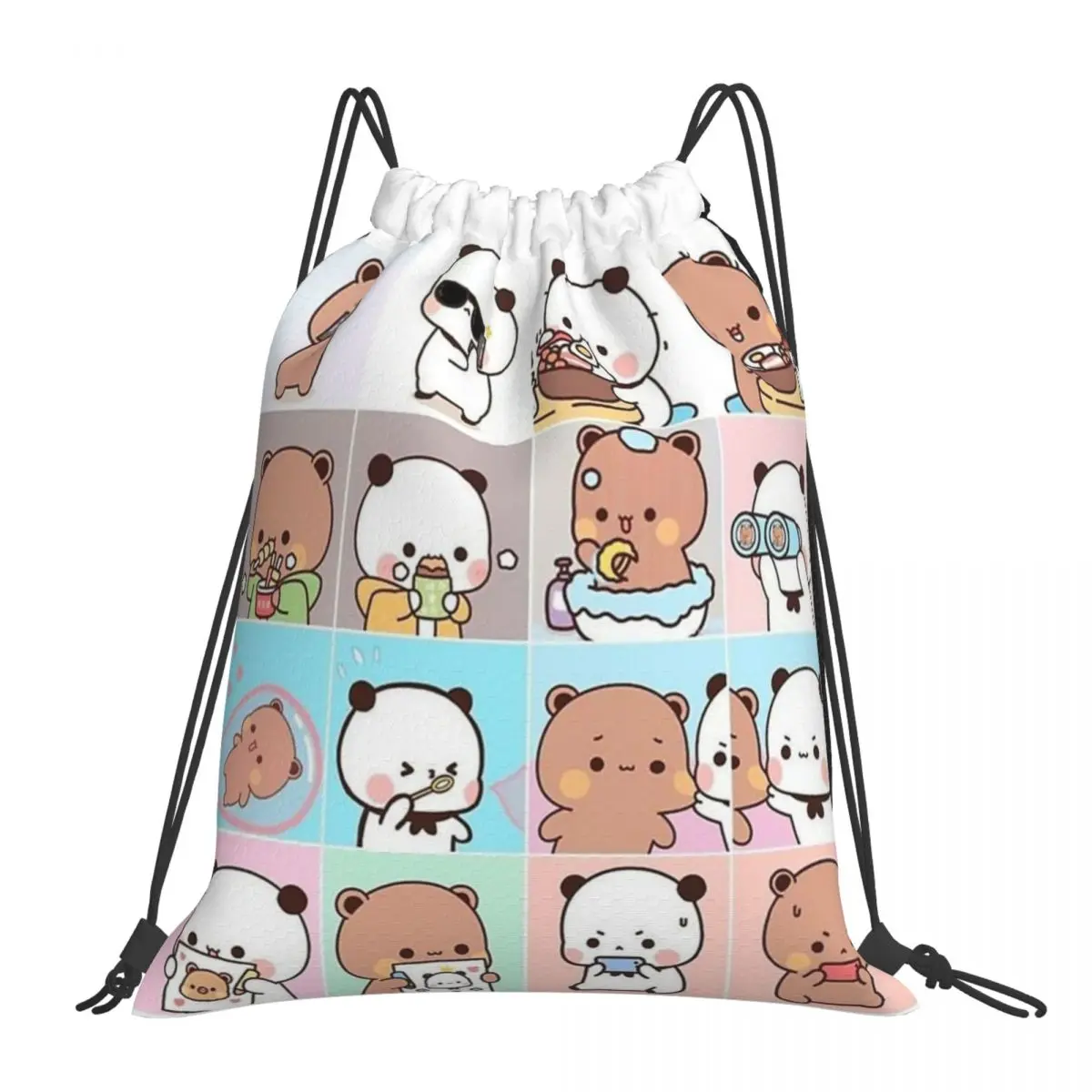 Bubu Dudu Panda-bubu-bear Backpacks Fashion Drawstring Bags Drawstring Bundle Pocket Sports Bag Book Bags For Man Woman Schoo