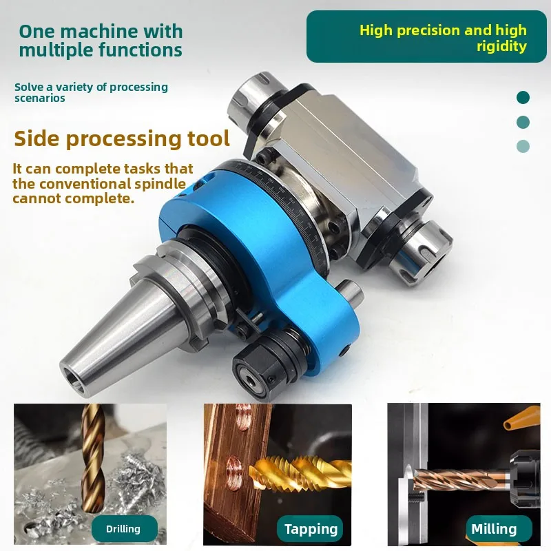 Machining Center Side Milling Angle Head BT40 BT50-ER32 90 °, Right Angle Head CNC Side Milling Head [steel Shell Seismic Model]