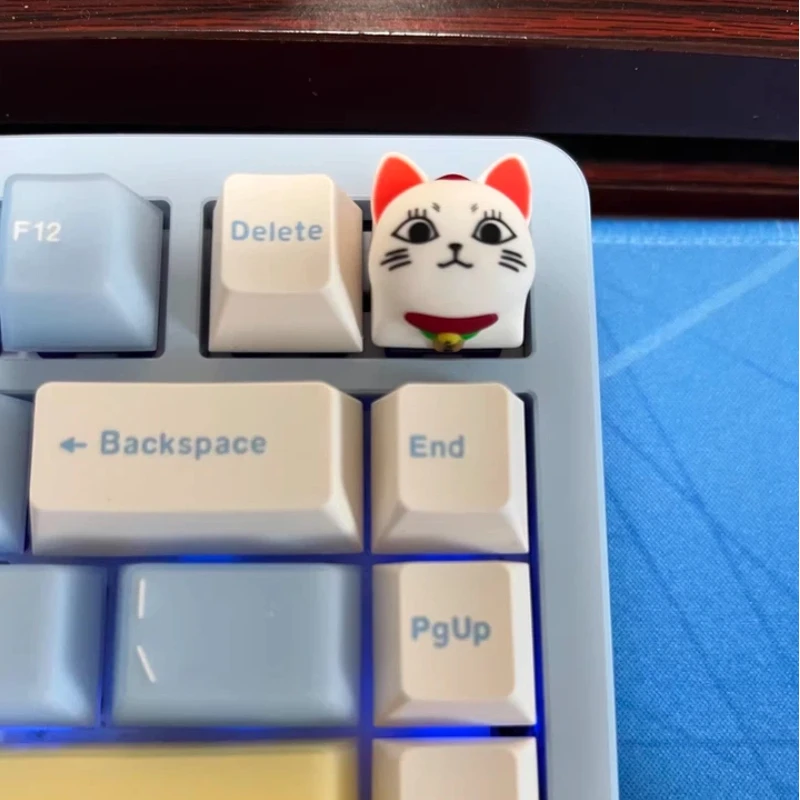 

Новый высокоскоростной коврик для свекрови с изображением кота, милый аниме, индивидуальная крышка для клавиш, одинарная смоляная механическая крышка для клавиатуры Esc