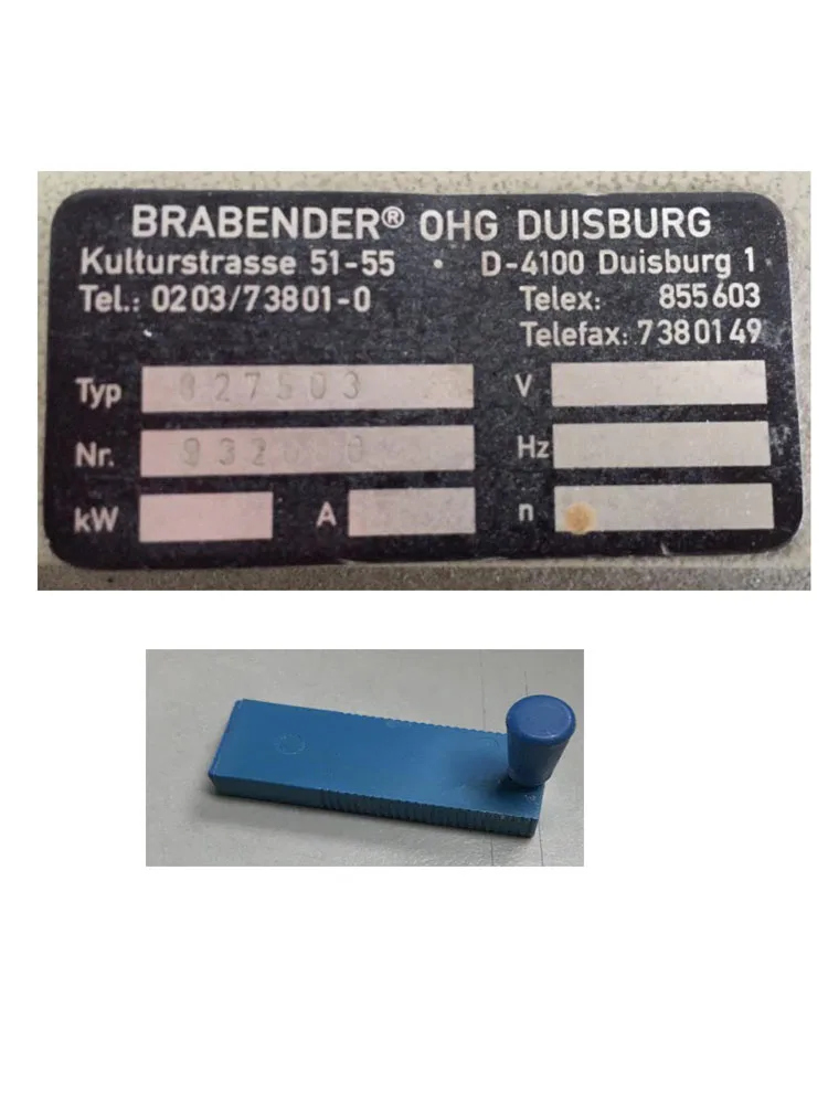 BRABENDER OHG DUISBURG Powder meter roll chart paper