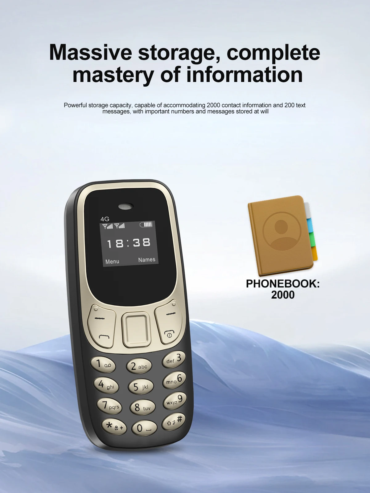 SERVO BM10 LTE Mini Mobile Phone 4G Dual SIM Card Speed Dial Call Recording MP3 Player 0.66" Display Smallest Cellphones Type-C