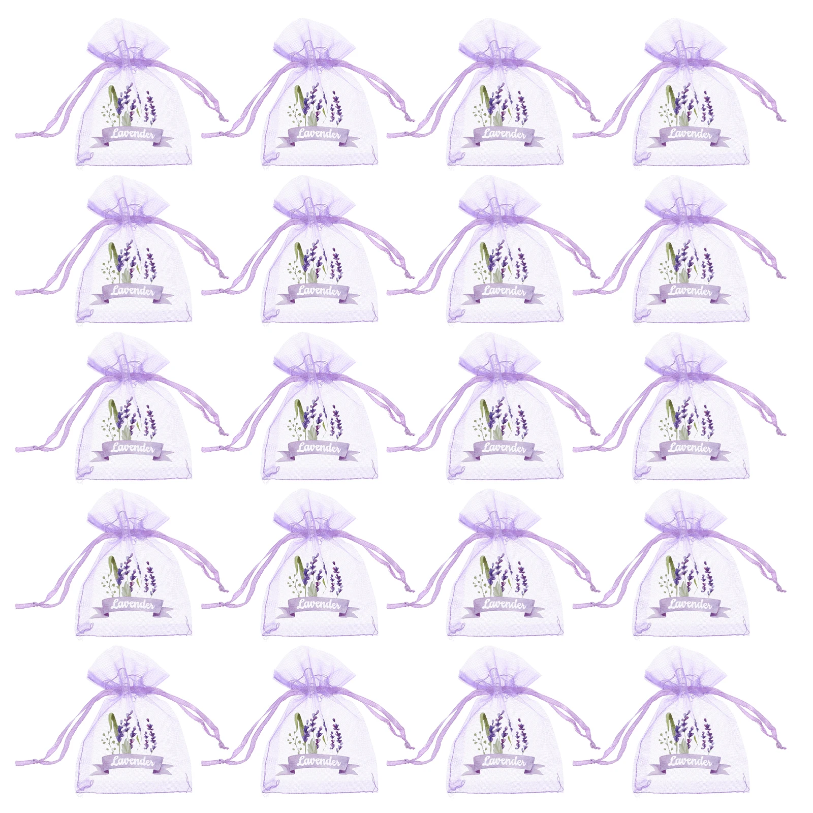 

20 Pcs Empty Sachet Bag Bags Clear Party Favor Car Decorative Lavender Pouch Gauze Mesh