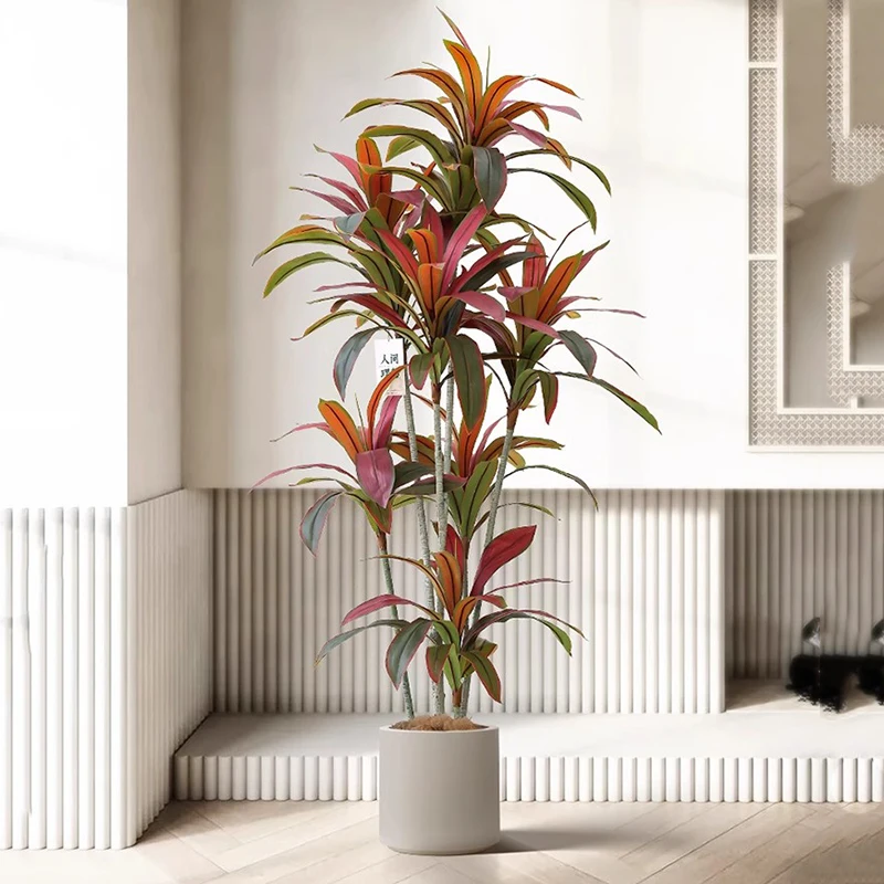 

Искусственные растения на балконе, большие декоративные реалистичные искусственные растения, современные горшки для комнатных растений, наружные террасы, деревья бонсай