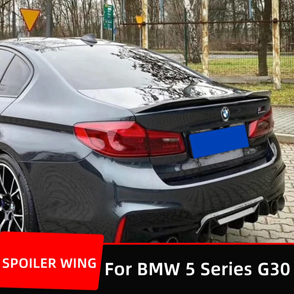 

For BMW 5 Series G30 F90 M5 2018 19 20 21 22 ABS Black Carbon Pro Style Rear Trunk Lid Car Spoiler Wings Exterior Accessories