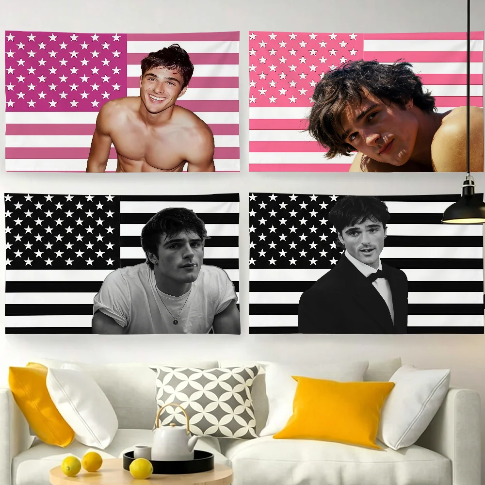 Hot Actor Jacob Elordi American flag For Garden Party Living Room Home Balcony Wall Decor Banner Bedroom Outdoor Tapestry