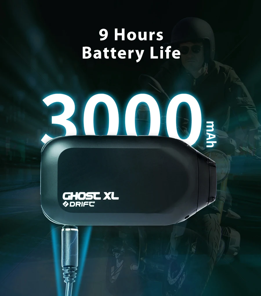 Drift Ghost XL Action Camera 1080P HD WiFi Sports Cam 9H Long Battery IPX7 Waterproof Motorcycle Helmet Bike Outdoor Video Camco
