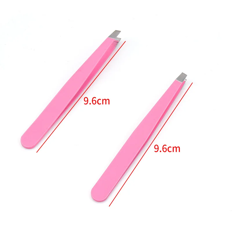 1pcs Eyebrow Tweezer Colorful Hair Beauty Fine Hairs Puller Stainless Steel Slanted Eye Brow Clips Removal Makeup Tools