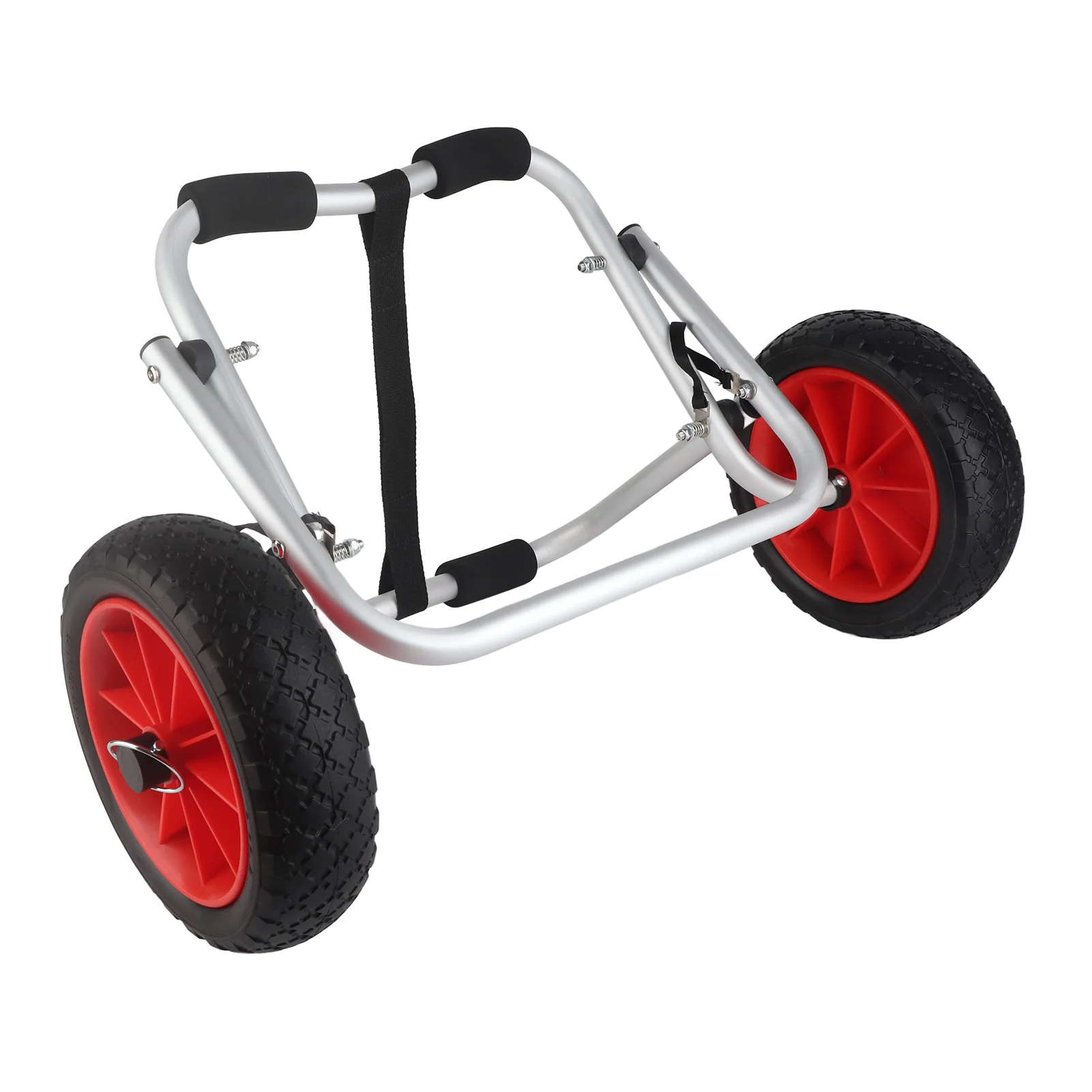 

Boat Transport Cart Foldable Portable Kayak Shipping Cart with Wheels and Strap 10 Inch Canoe Trailer Load Capacity Up to 70 kg