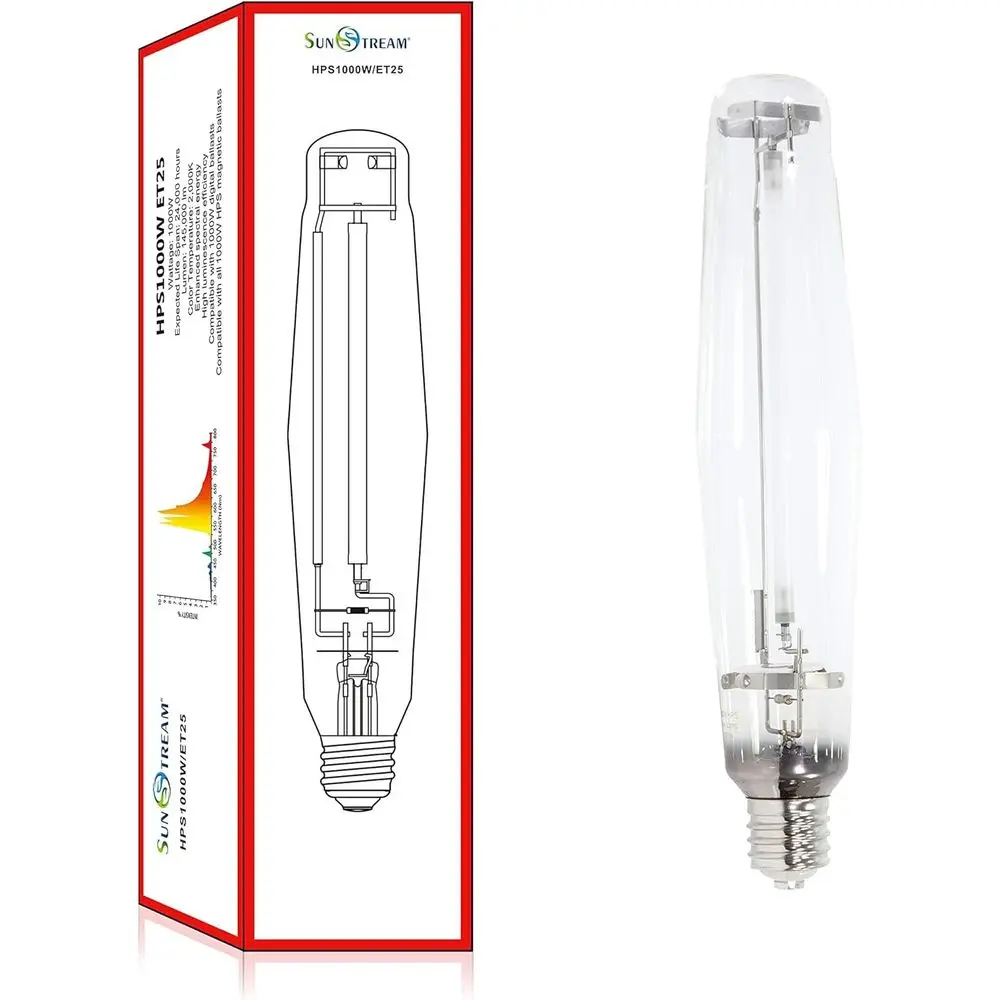 

1000W SE HPS Grow Light Bulb ull Spectrum Double Ended High Prure Sodium Bulb or Indoor Gardening, Greenhouse, Grow Tents